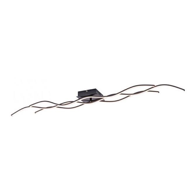 Leuchten Direkt 15167-18-LED Nadgradni luster WAWE 2xLED/12,5W/230V+1xLED/17W crno