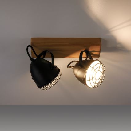 Leuchten Direkt 15172-18 - Reflektorska lampa BEETLE 2xE14/10W/230V bor