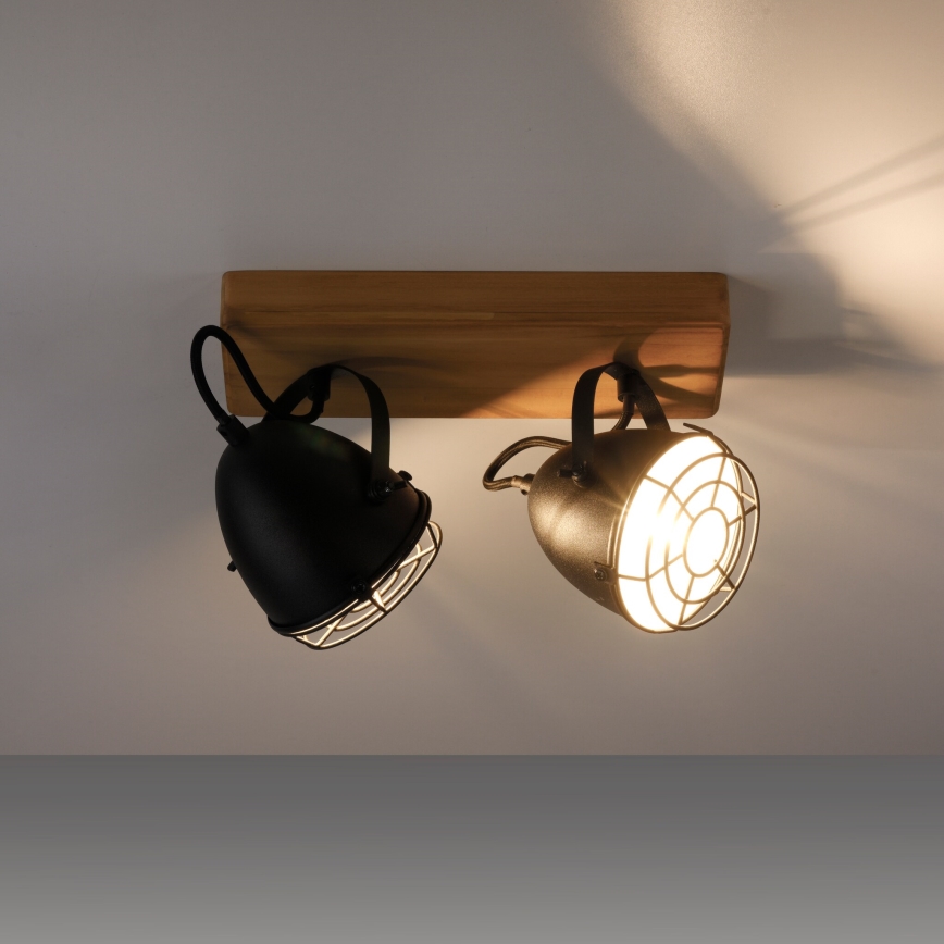 Leuchten Direkt 15172-18 - Reflektorska lampa BEETLE 2xE14/10W/230V bor