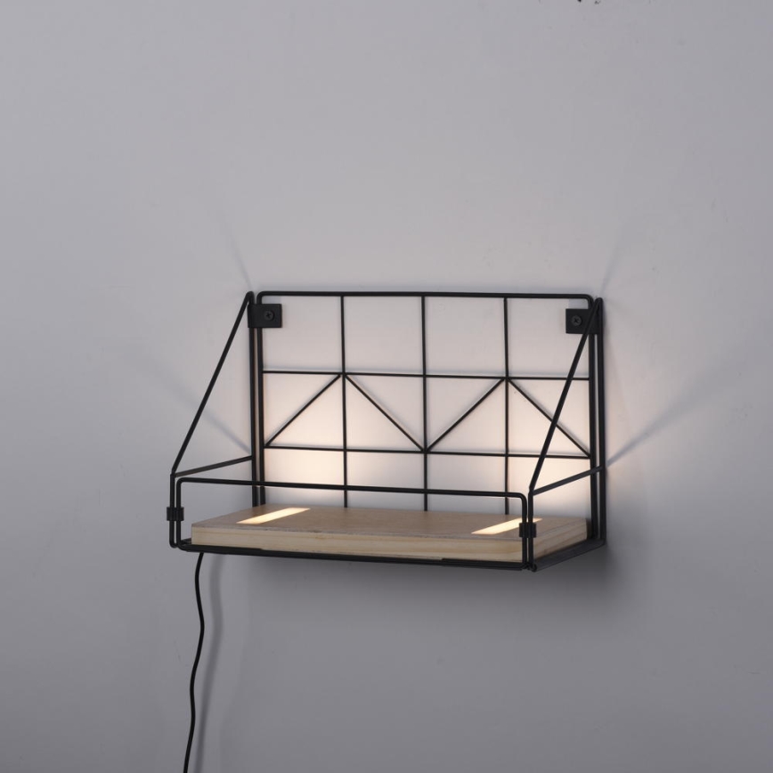 Leuchten Direkt 15276-18 - Polica sa LED osvetljenjem BOARD 2xLED/1,75W/230V 30 cm eukaliptus
