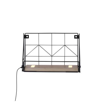 Leuchten Direkt 15276-18 - Polica sa LED osvetljenjem BOARD 2xLED/1,75W/230V 30 cm eukaliptus