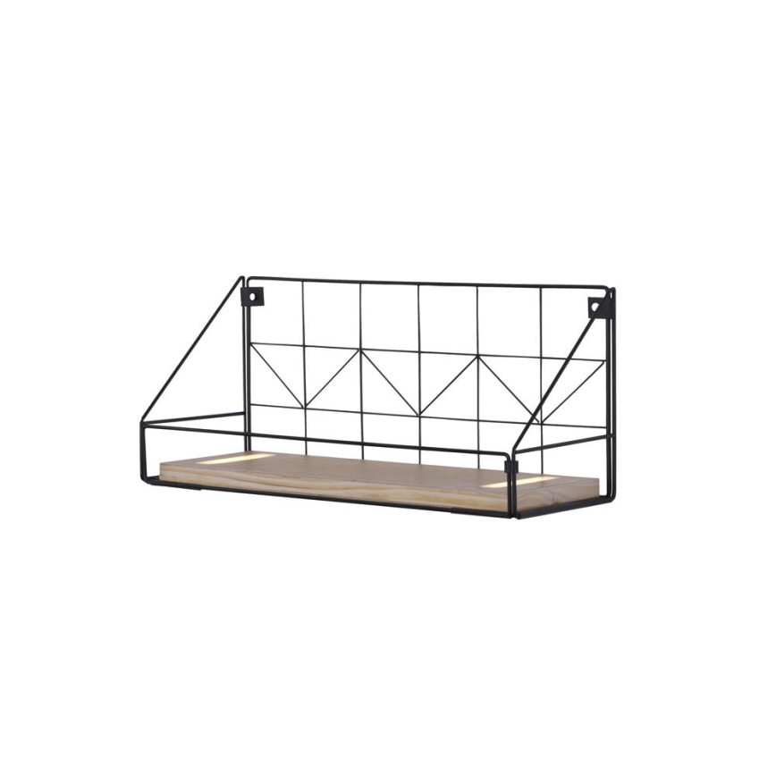 Leuchten Direkt 15277-18 - Polica sa LED osvetljenjem BOARD 2xLED/1,75W/230V 45 cm eukaliptus