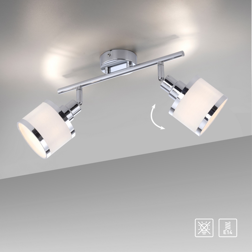Leuchten Direkt 15372-17 - Reflektorska lampa ACCOR 2xE14/25W/230V