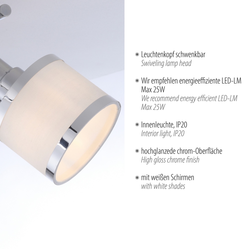 Leuchten Direkt 15372-17 - Reflektorska lampa ACCOR 2xE14/25W/230V