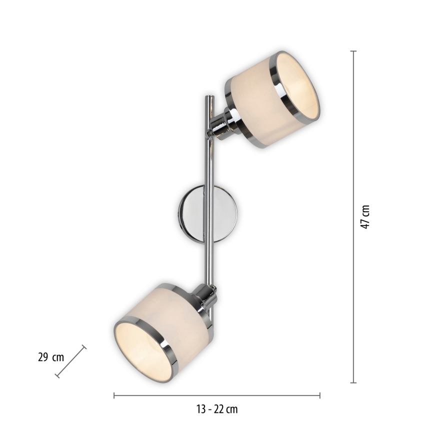 Leuchten Direkt 15372-17 - Reflektorska lampa ACCOR 2xE14/25W/230V