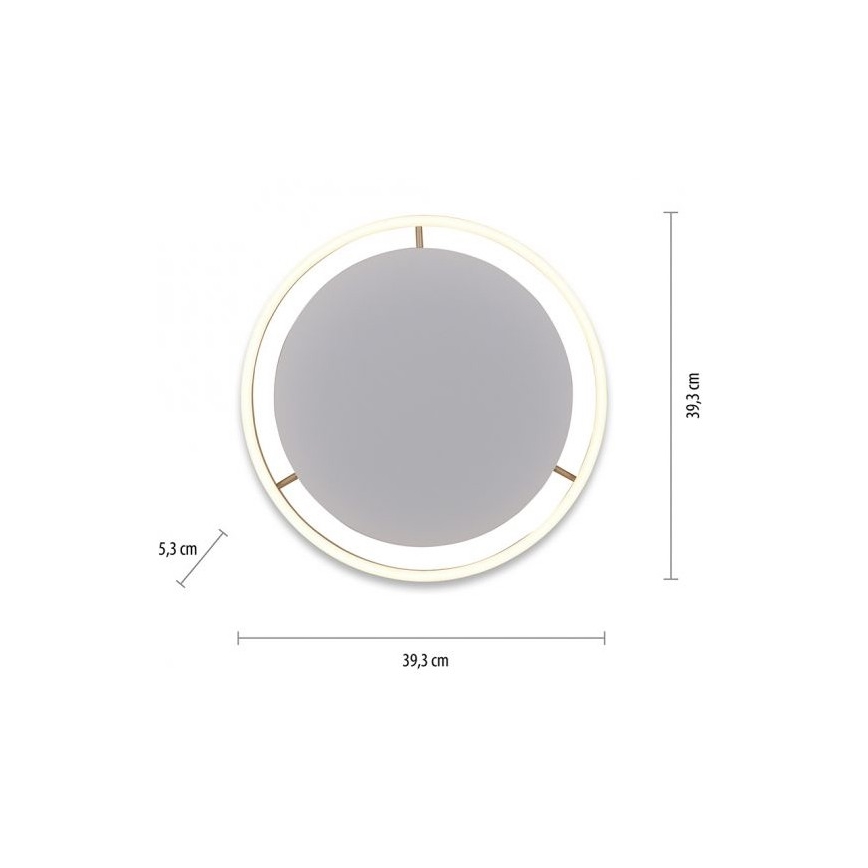 Leuchten Direkt 15391-60 - LED Prigušiva stropna svjetiljka RITUS LED/20W/230V mesing