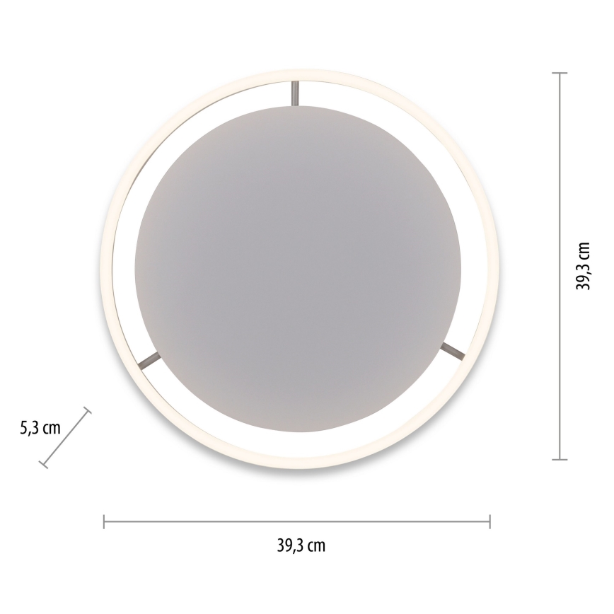 Leuchten Direkt 15391-95 - LED Prigušiva plafonjera RITUS LED/20W/230V mat krom