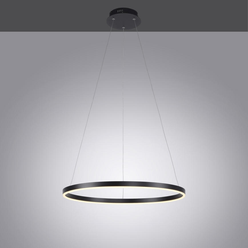 Leuchten Direkt 15394-13 - LED prigušiva lustr na sajli RITUS LED/30W/230V crna