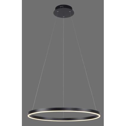 Leuchten Direkt 15394-13 - LED prigušiva lustr na sajli RITUS LED/30W/230V crna