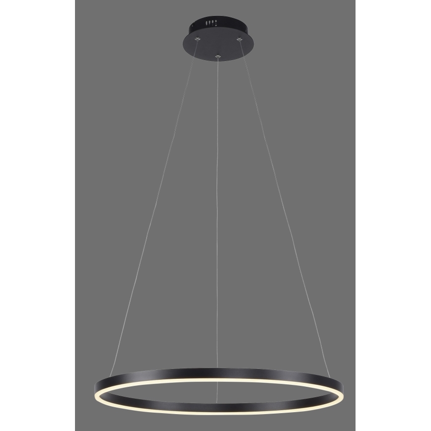 Leuchten Direkt 15394-13 - LED prigušiva lustr na sajli RITUS LED/30W/230V crna