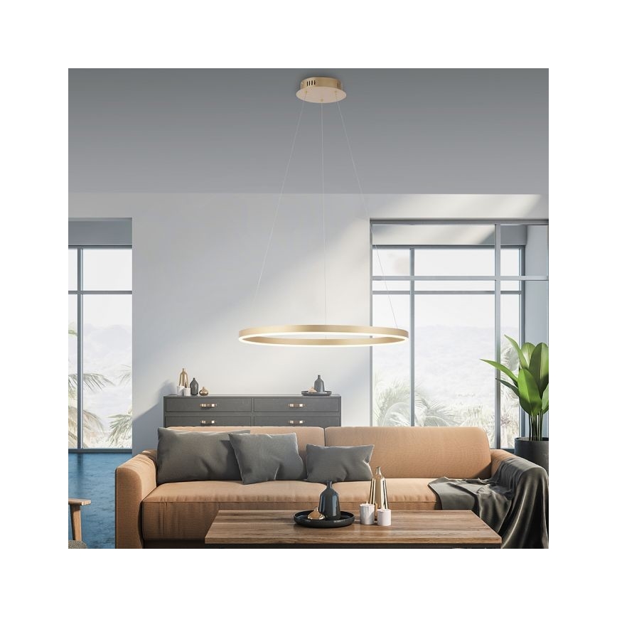 Leuchten Direkt 15394-60 - RITUS LED prigušiva viseća lampa na sajli, LED/30W/230V, mesing