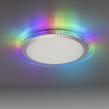 Leuchten Direkt 15411-21 - LED RGB prigušiva plafonska svetiljka CYBA LED/26W/230V + daljinski upravljač