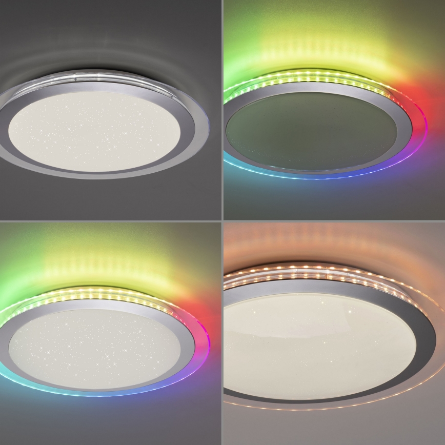Leuchten Direkt 15411-21 - LED RGB prigušiva plafonska svetiljka CYBA LED/26W/230V + daljinski upravljač