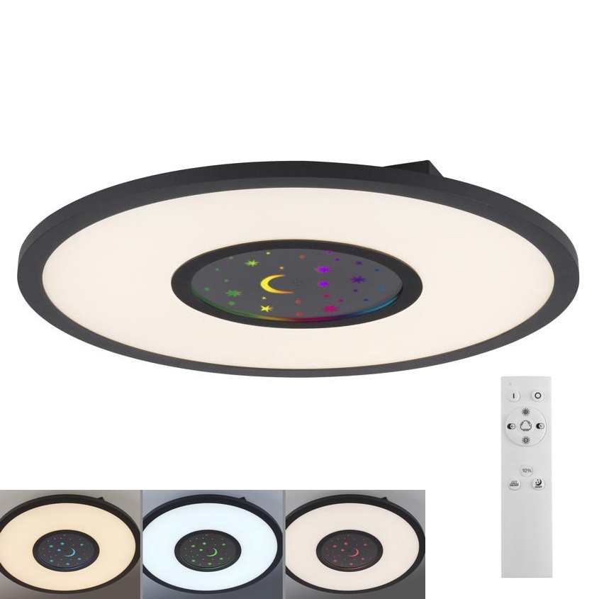 Leuchten Direkt 15572-18 - LED RGBW prigušiva stropna svetiljka ASTRO LED/17,5W/230V 2700-5000K + daljinski upravljač