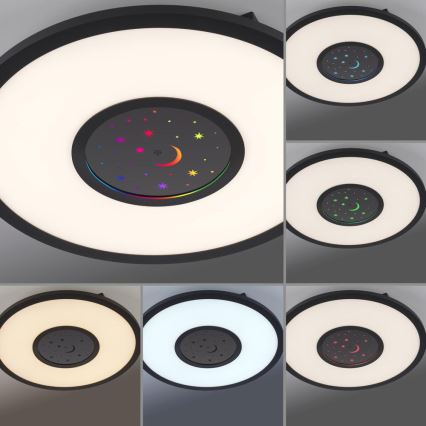 Leuchten Direkt 15572-18 - LED RGBW prigušiva stropna svetiljka ASTRO LED/17,5W/230V 2700-5000K + daljinski upravljač