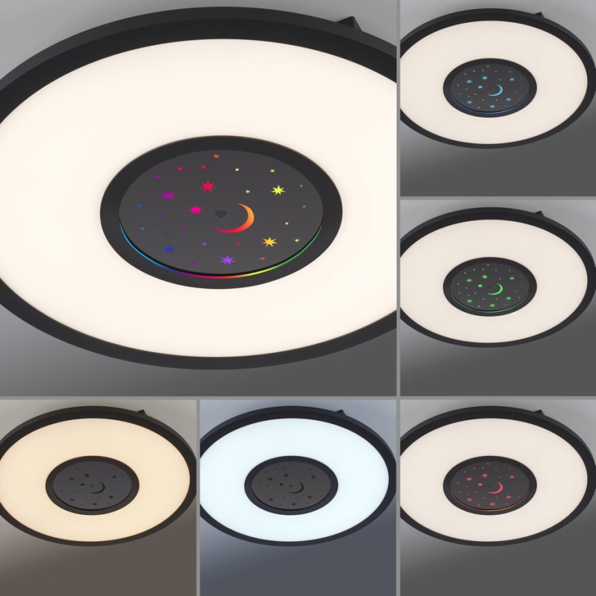 Leuchten Direkt 15572-18 - LED RGBW prigušiva stropna svetiljka ASTRO LED/17,5W/230V 2700-5000K + daljinski upravljač