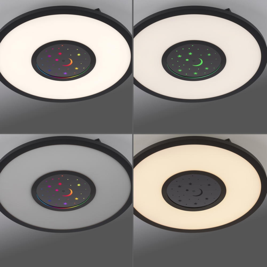 Leuchten Direkt 15572-18 - LED RGBW prigušiva stropna svetiljka ASTRO LED/17,5W/230V 2700-5000K + daljinski upravljač