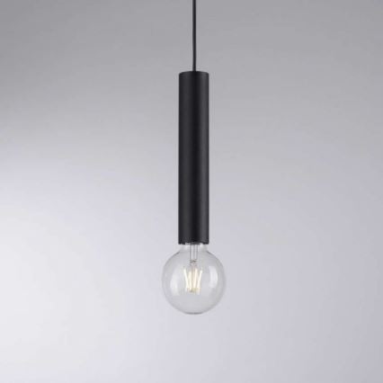 Leuchten Direkt 15617-18 - Luster na sajli BRUNA 1xE27/60W/230V crno