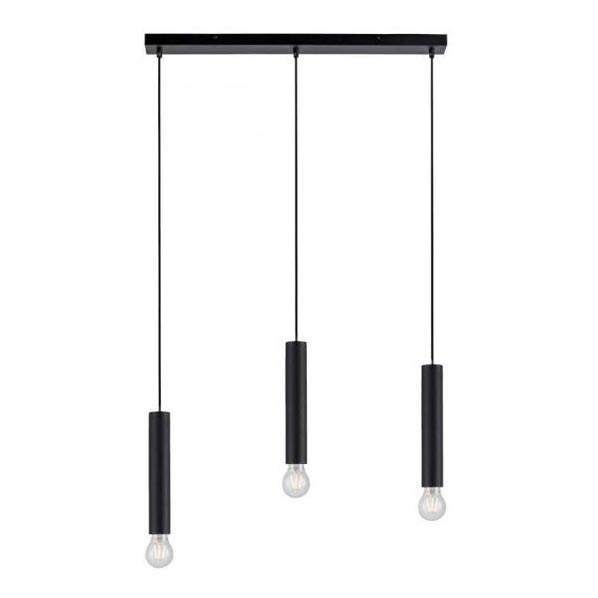 Leuchten Direkt 15618-18 - Luster na sajli BRUNA 3xE27/60W/230V crno