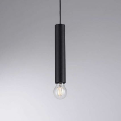 Leuchten Direkt 15618-18 - Luster na sajli BRUNA 3xE27/60W/230V crno