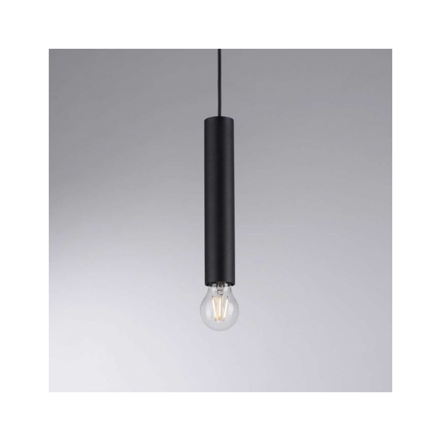 Leuchten Direkt 15618-18 - Luster na sajli BRUNA 3xE27/60W/230V crno