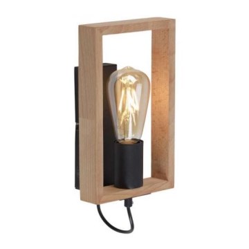 Leuchten Direkt 15654-18 - Zidna lampa FRANKY 1xE27/60W/230V akacija