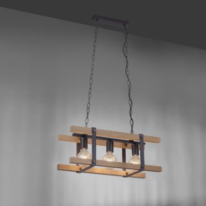 Leuchten Direkt 15683-79 - Luster na lancu EDITH 3xE27/60W/230V bor