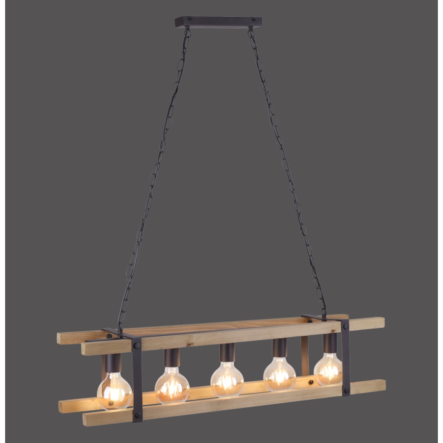 Leuchten Direkt 15685-79 - Luster na lancu EDITH 5xE27/60W/230V bor