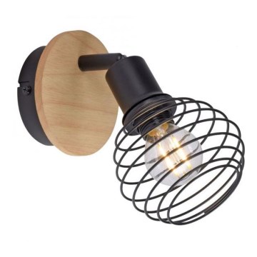 Leuchten Direkt 15921-79 - Zidna reflektorska lampa EUGEN 1xE14/40W/230V hrast
