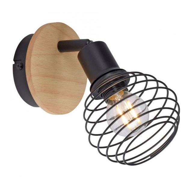 Leuchten Direkt 15921-79 - Zidna reflektorska lampa EUGEN 1xE14/40W/230V hrast