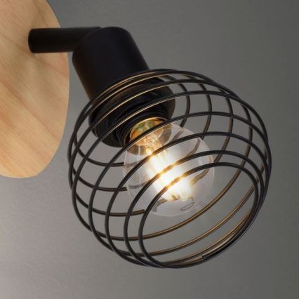 Leuchten Direkt 15921-79 - Zidna reflektorska lampa EUGEN 1xE14/40W/230V hrast