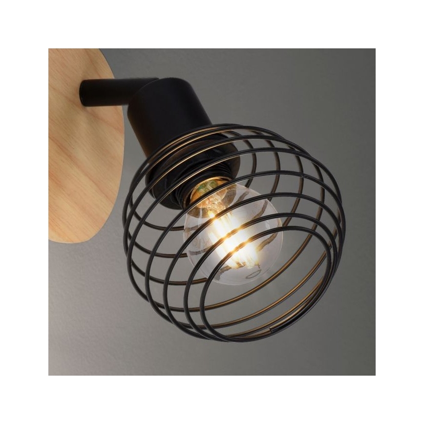Leuchten Direkt 15921-79 - Zidna reflektorska lampa EUGEN 1xE14/40W/230V hrast