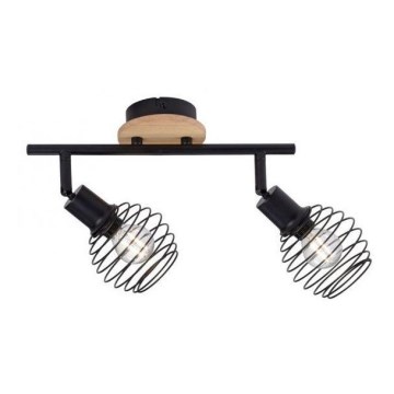 Leuchten Direkt 15922-79 - Reflektorska lampa EUGEN 2xE14/40W/230V hrast