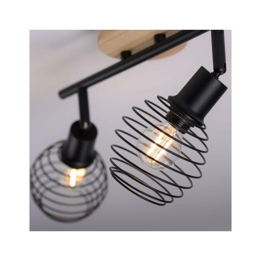 Leuchten Direkt 15922-79 - Reflektorska lampa EUGEN 2xE14/40W/230V hrast