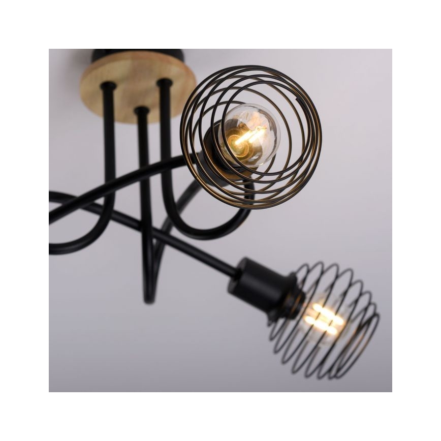 Leuchten Direkt 15923-79 - Nadgradni luster EUGEN 3xE14/40W/230V hrast