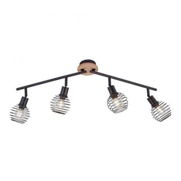 Leuchten Direkt 15924-79 - Reflektorska lampa EUGEN 4xE14/40W/230V hrast