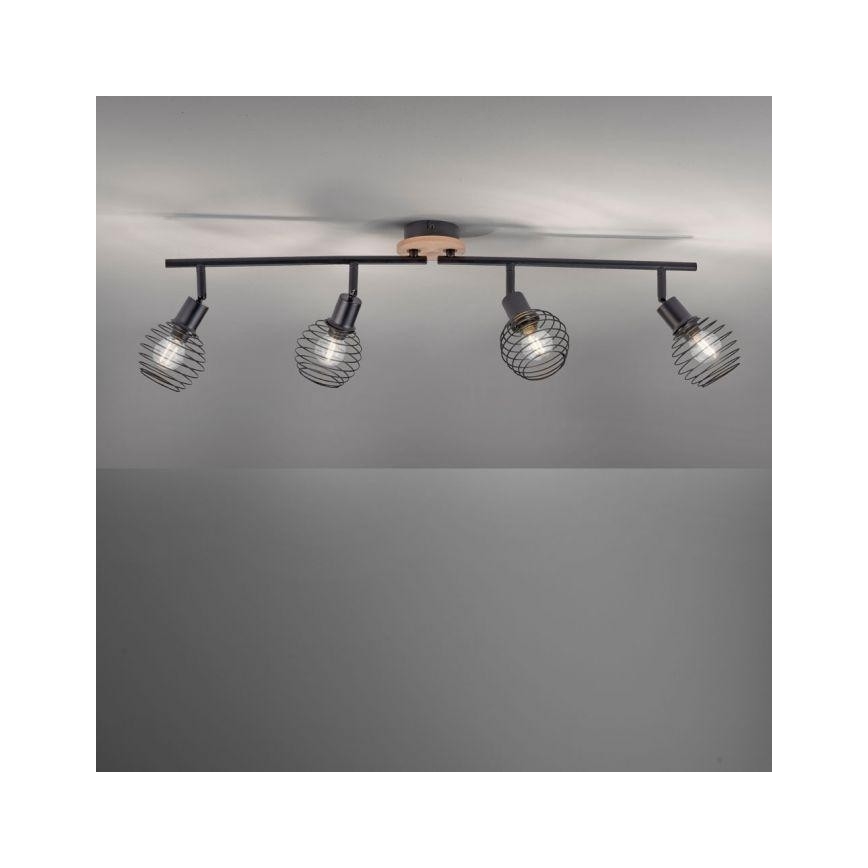 Leuchten Direkt 15924-79 - Reflektorska lampa EUGEN 4xE14/40W/230V hrast