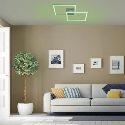 Leuchten Direkt 16429-55 - LED RGB prigušiva plafonska lampa LOLA 2xLED/12,5W/230V Tuya + daljinski upravljač