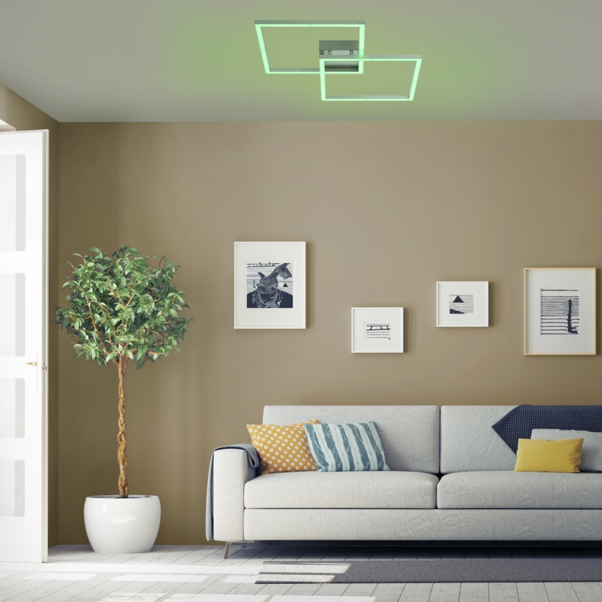 Leuchten Direkt 16429-55 - LED RGB prigušiva plafonska lampa LOLA 2xLED/12,5W/230V Tuya + daljinski upravljač