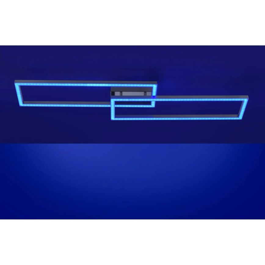 Leuchten Direkt 16430-55 - LED RGBW prigušiva plafonska svetiljka MAXI 2xLED/18W/230V 2700-5000K mat hrom + daljinski upravljač