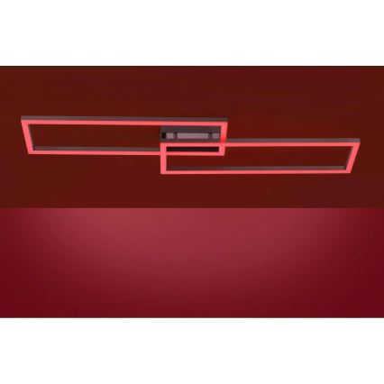 Leuchten Direkt 16430-55 - LED RGBW prigušiva plafonska svetiljka MAXI 2xLED/18W/230V 2700-5000K mat hrom + daljinski upravljač