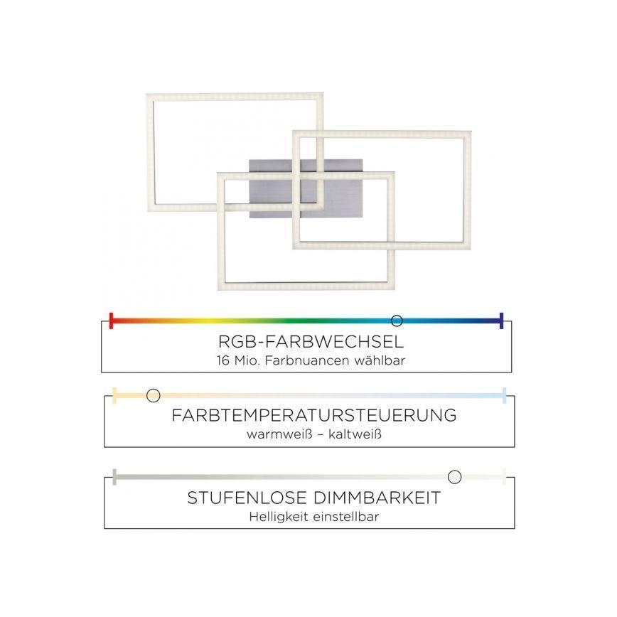 Leuchten Direkt 16431-55 - LED RGB Prigušivi nadgradni luster MAXI LED/27W/230V + daljinski upravljač