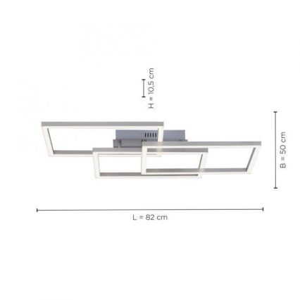 Leuchten Direkt 16431-55 - LED RGB Prigušivi nadgradni luster MAXI LED/27W/230V + daljinski upravljač