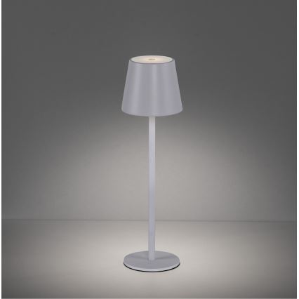 Leuchten Direkt 19250-16 - LED Spoljašnja prigušiva punjiva stona lampa EURIA LED/3W/5V 2600 mAh IP54 bela
