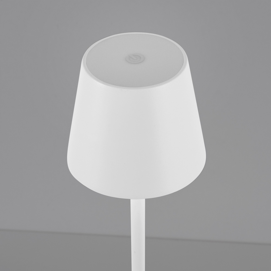 Leuchten Direkt 19250-16 - LED Spoljašnja prigušiva punjiva stona lampa EURIA LED/3W/5V 2600 mAh IP54 bela