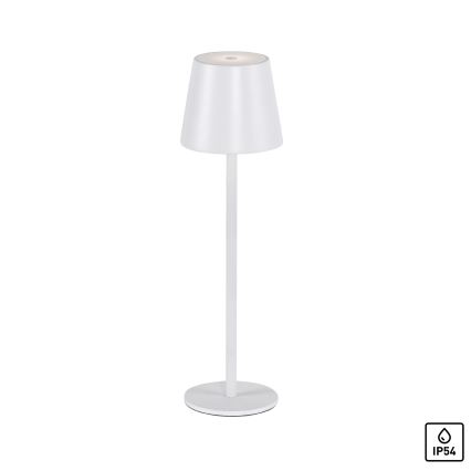 Leuchten Direkt 19250-16 - LED Spoljašnja prigušiva punjiva stona lampa EURIA LED/3W/5V 2600 mAh IP54 bela