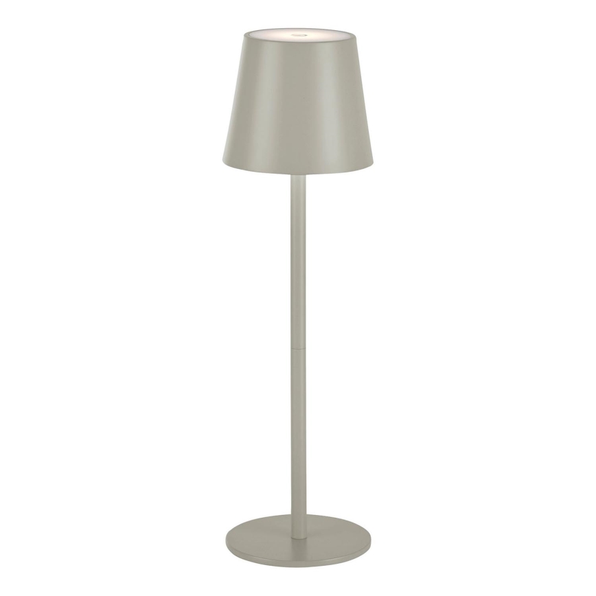 Leuchten Direkt 19250-40 - LED Spoljašnja prigušiva punjiva stona lampa EURIA LED/3W/5V 2600 mAh IP54 sivo