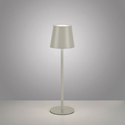 Leuchten Direkt 19250-40 - LED Spoljašnja prigušiva punjiva stona lampa EURIA LED/3W/5V 2600 mAh IP54 sivo