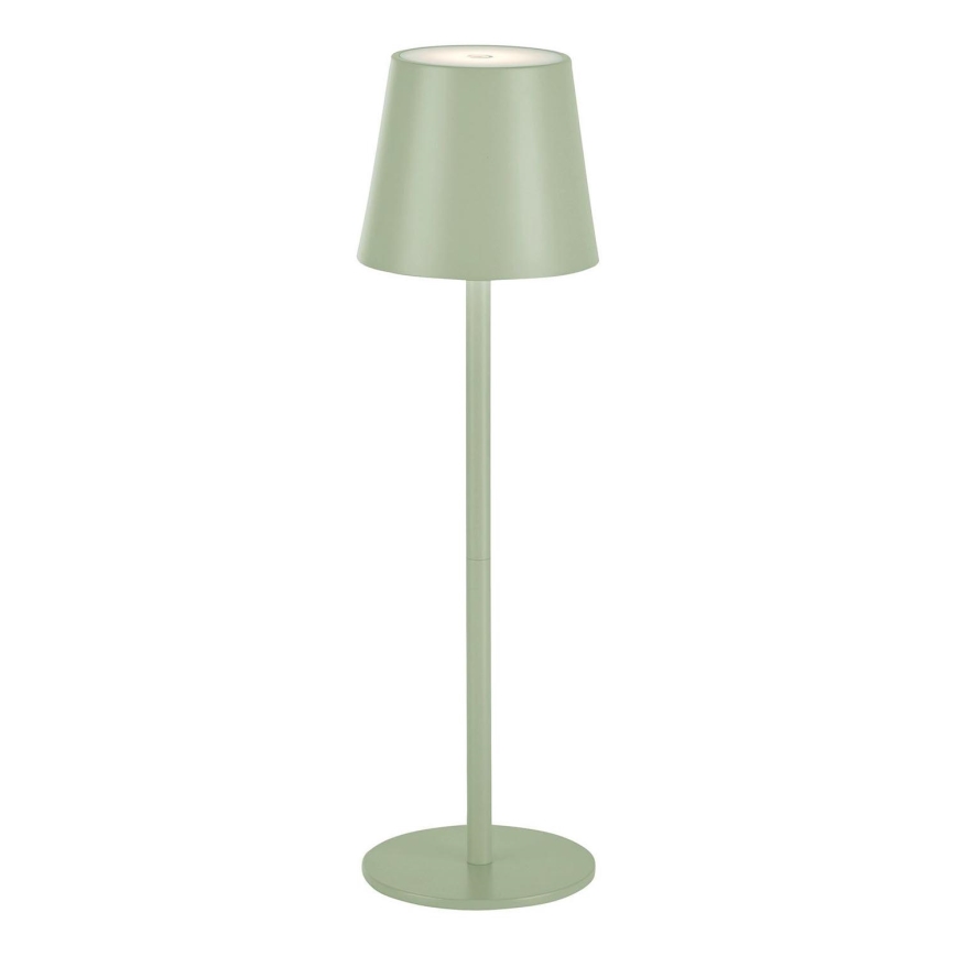 Leuchten Direkt 19250-43 - LED Spoljašnja prigušiva punjiva stona lampa EURIA LED/3W/5V IP54 zelena