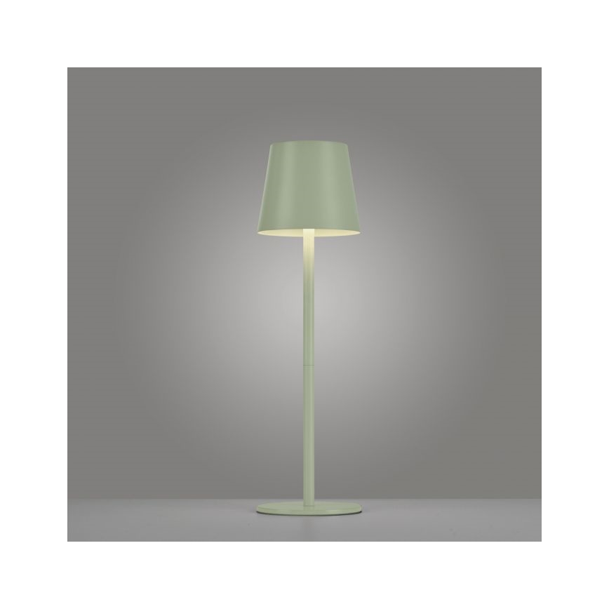 Leuchten Direkt 19250-43 - LED Spoljašnja prigušiva punjiva stona lampa EURIA LED/3W/5V IP54 zelena